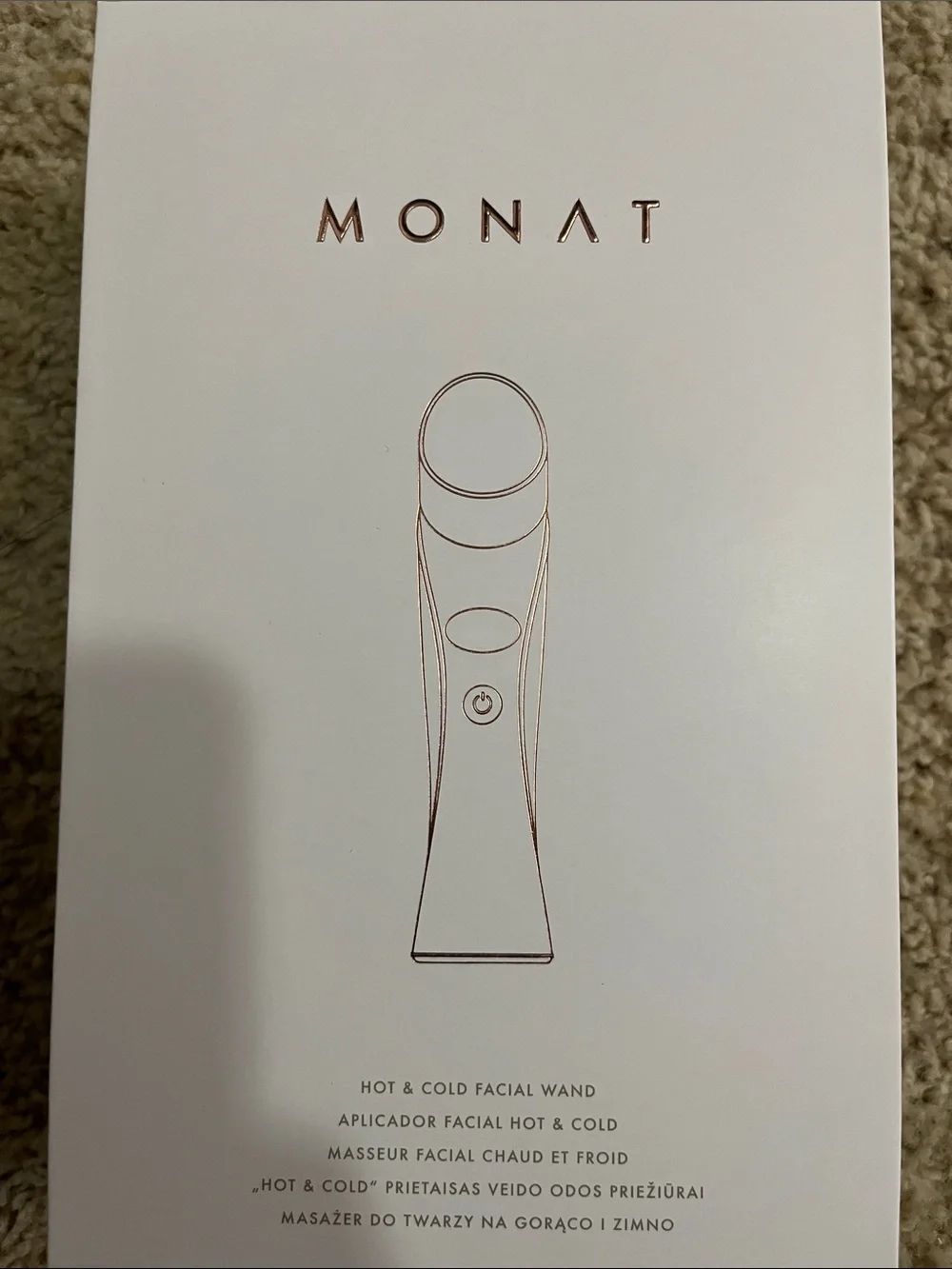 MONAT Hot & Cold Facial Wand - White with Rose Gold Accents